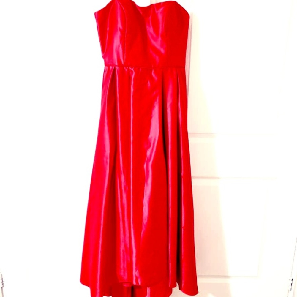 Betsy Adam fuchsia red ballgown